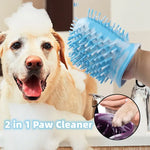 Petlura portable dog paw cleaner cup with silicone bristles removing mud in under 60 seconds