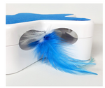 Battery powered electric cat turntable toy with 360 degree auto rotation, blue