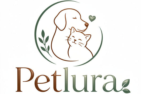 Logo of Petlura with a dog and cat illustration on a light background