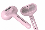 One-click self-cleaning deshedding brush for dogs and cats removing loose fur